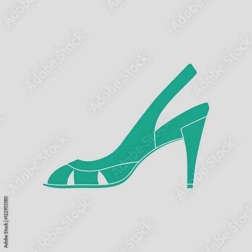 Woman heeled sandal icon