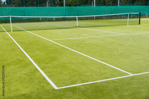 Fotografie Lawn tennis court and net