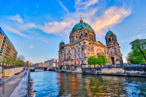 Nice sky with Berlin Cathedral in Berlin Germany