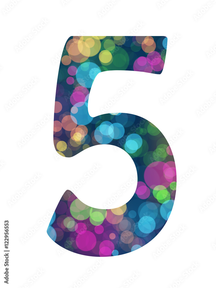 COLOURFUL CIRCLES VECTOR NUMBER ICON 5 (FIVE) COLOURFUL CIRCLES VECTOR NUMBER ICON 5 (FIVE)