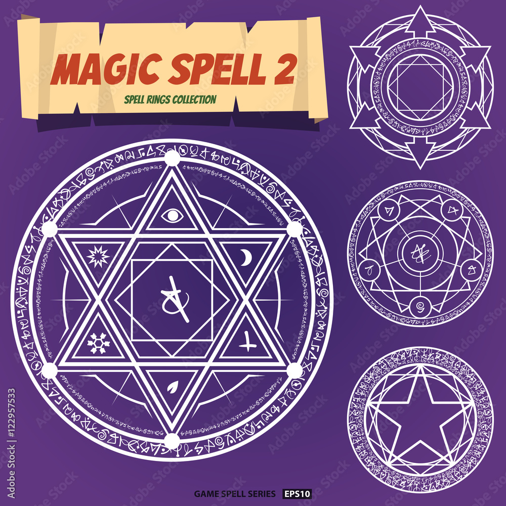 Magic spells ring Stock Vector | Adobe Stock