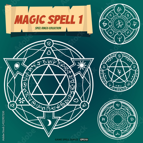 Canvas Print Magic spells ring