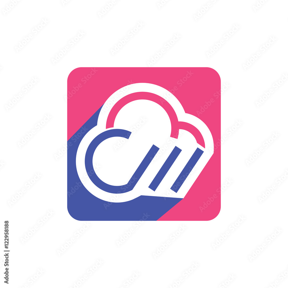 Cloud Ware Logo Simple Modern Vector Icon Cloud Ware Logo Simple Modern Vector Icon
