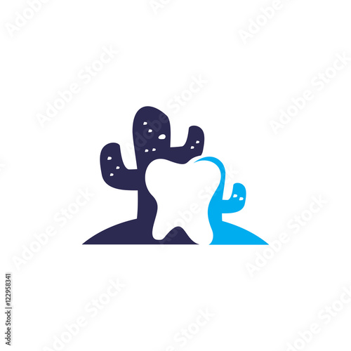 Dental Cactus Desert Logo Simple Modern Image Vector Icon