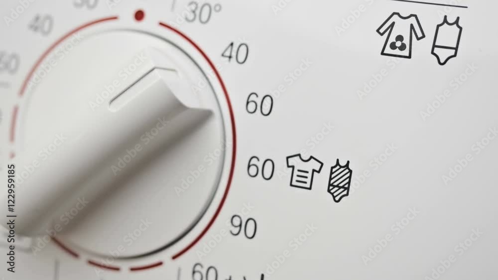 Programming washing machine. Choosing the temperature.
Programming washing machine. Choosing the temperature.