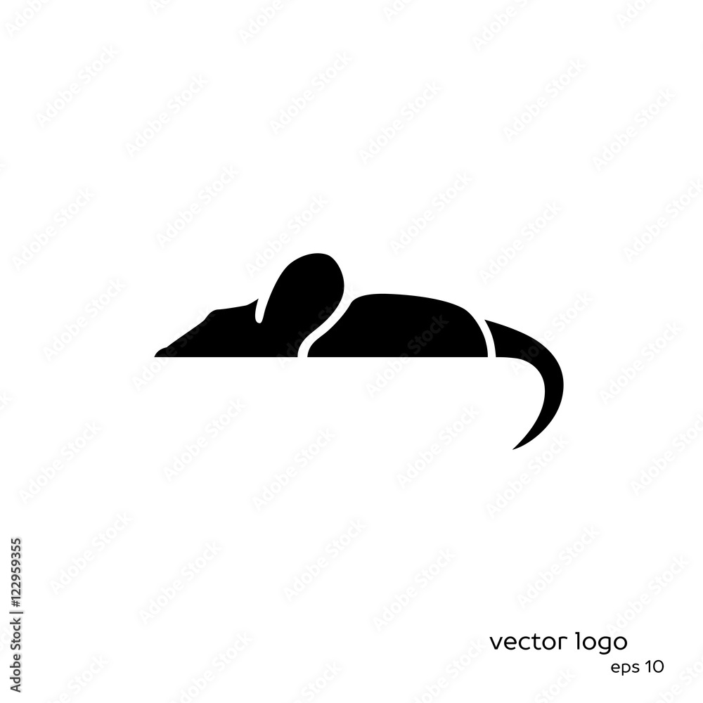 Vector illustration of mouse on white background. Vector illustration of mouse on white background.