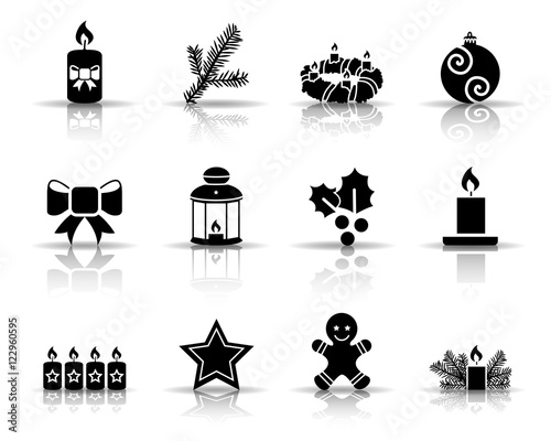 Advent Iconset - Schwarz (Schatten)