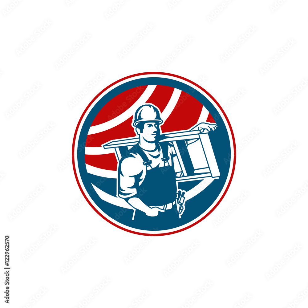 Service Repair Man Logo Character Vector Illustration Service Repair Man Logo Character Vector Illustration