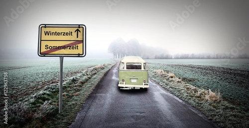 Schild 157 - Winterzeit