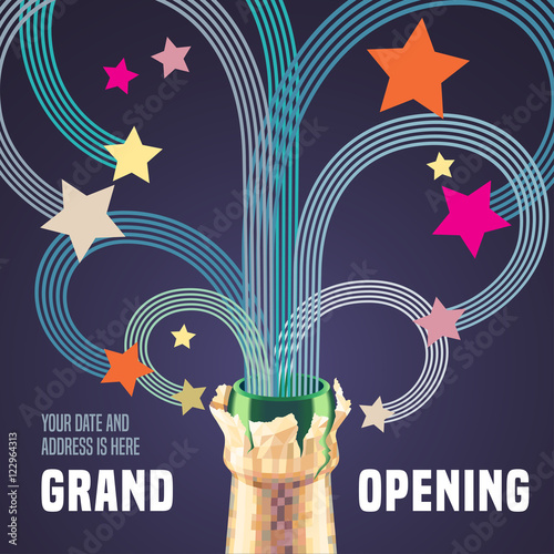 Grand opening vector illustration, background