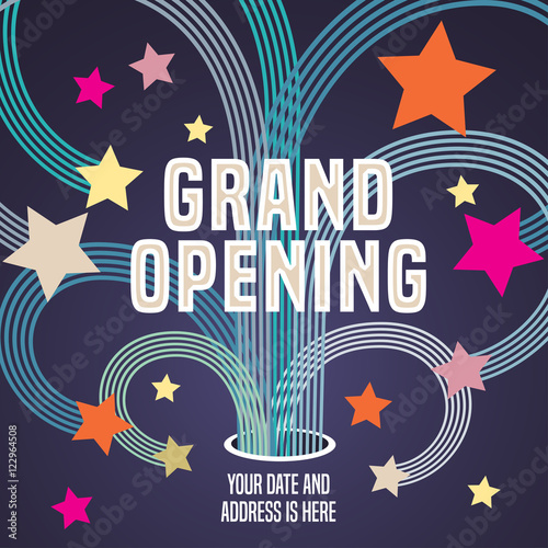 Grand opening vector illustration, background