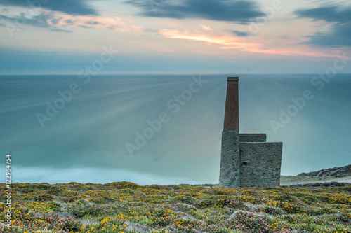 Long exposure sunset at Wheal Coates