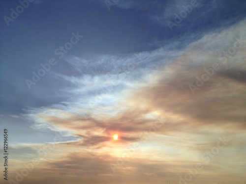 Sun behind smoke © Annette