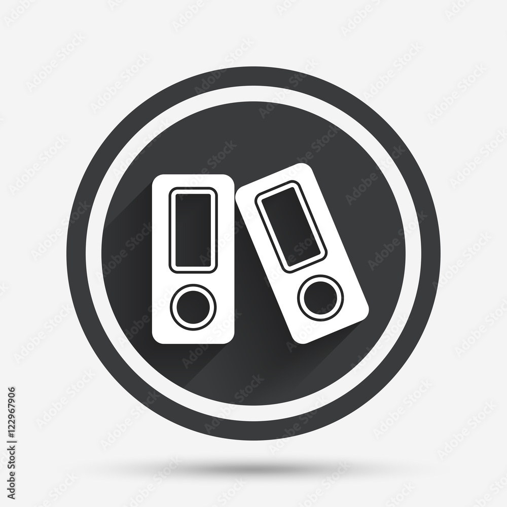 Document folder sign. Accounting binder symbol. Document folder sign. Accounting binder symbol.
