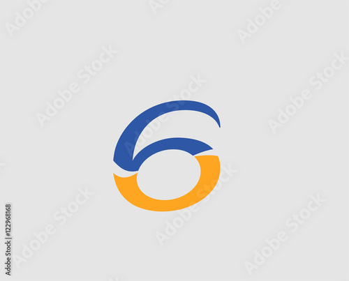 Number six 6 logo icon
