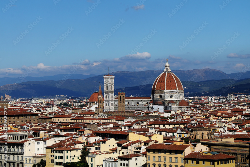 view of the Cathedral di Santa Maria del Fiore. Florence. Italy.
