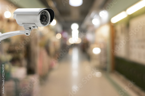 CCTV system security in the shopping mall.