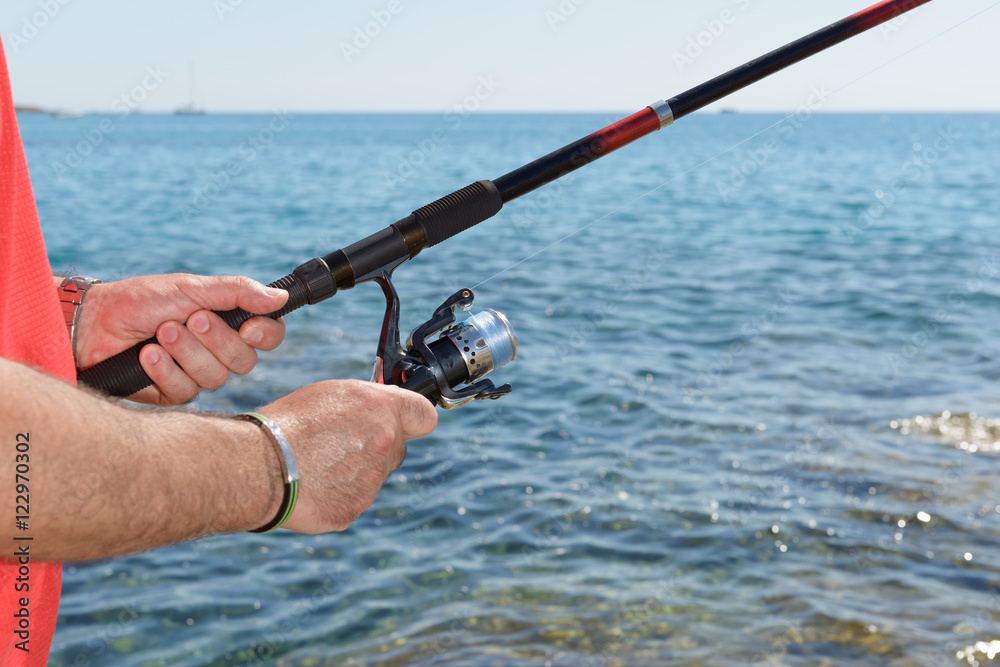fishing with a rod / Fishing Rod and Fisherman fishing with a rod / Fishing Rod and Fisherman