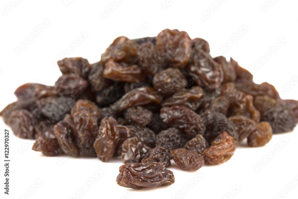 raisin isolated on white background.