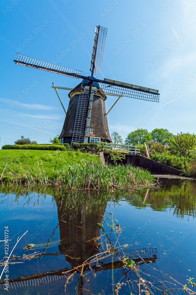 Traditional windmills near Amsterdam, Netherlands