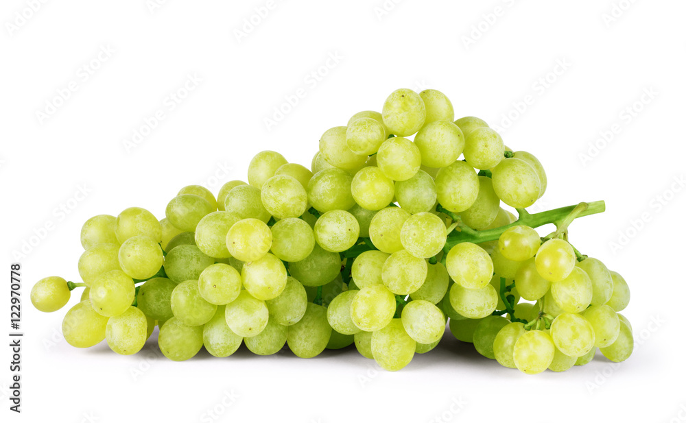white grape on white background