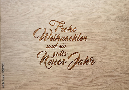 Frohe Weihnacht Holz 1