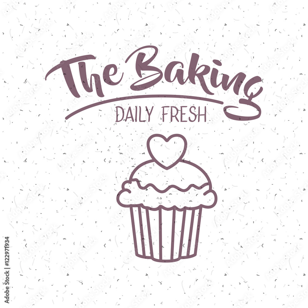 Cupcake muffin icon. Bakery food daily and fresh theme. White and texture background. Vector illustration Cupcake muffin icon. Bakery food daily and fresh theme. White and texture background. Vector illustration