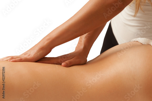 Young woman receiving  massage