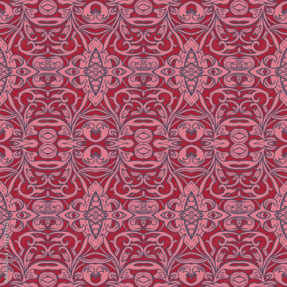 Seamless pattern in rococo style, victorian style, in renaissanc