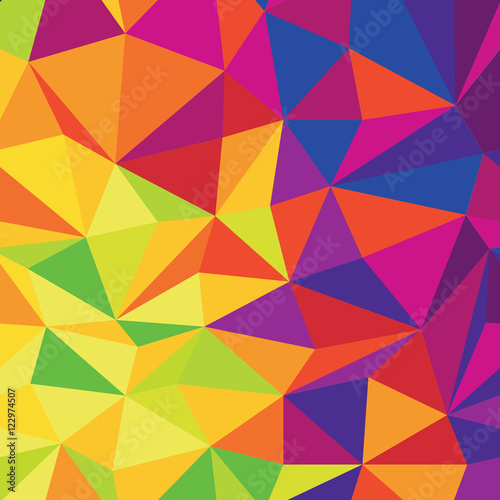Abstract Low Poly Colorful Background Template. Vector pattern