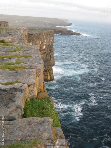 Cliffs of  Fort Dun Aengus on Inishmore Ireland photo