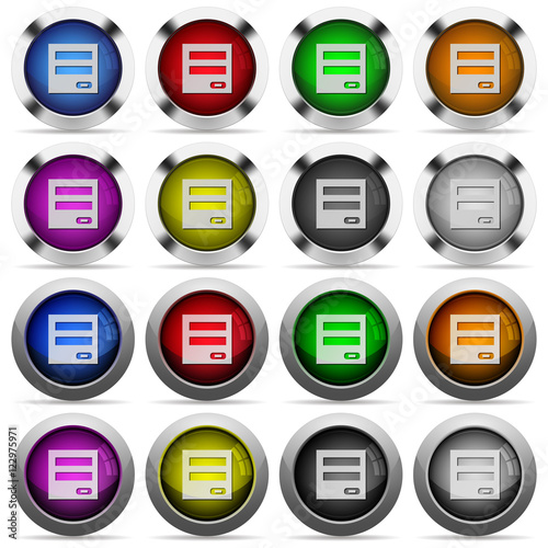 Login panel glossy button set