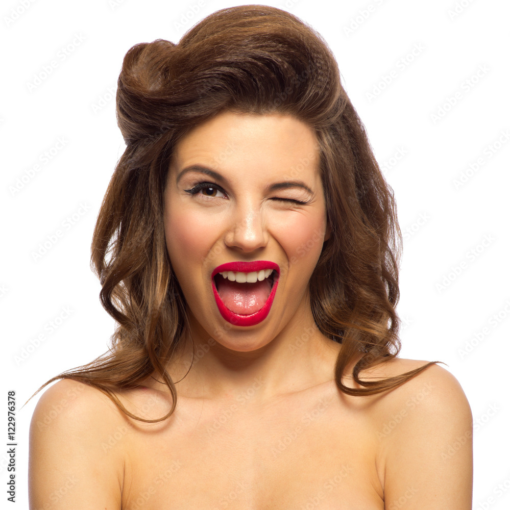 Pinup portrait of young woman