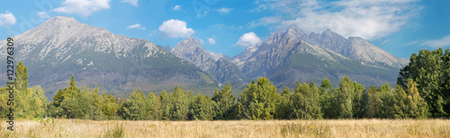 High Tatras - panorama with the Lomnicy, Slavkovsky and Kezmarsky peaks