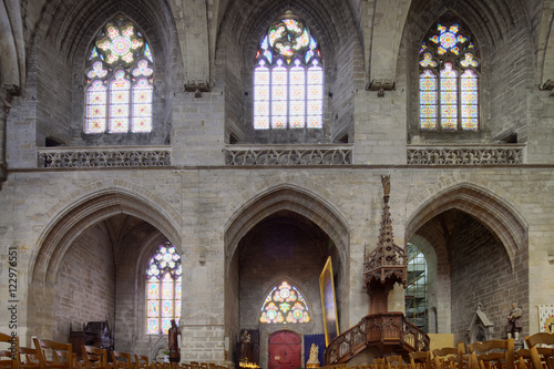 Interior of Saint-Pierre Cathedral, Vannes, department of Morbihan, region of Brittany, France photo