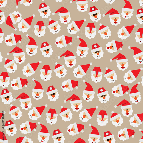 Seamless Christmas Pattern. Santa Claus 