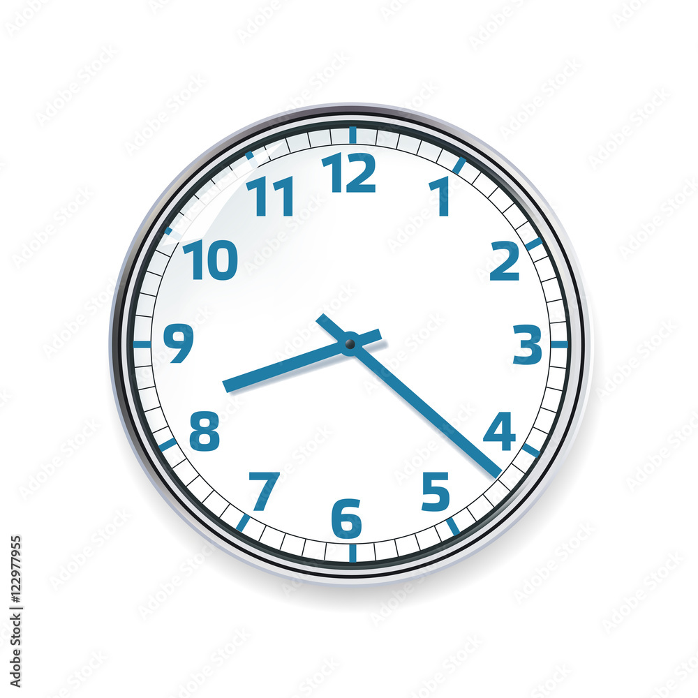 Realistic Isolated Clock Vector Illustration Realistic Isolated Clock Vector Illustration