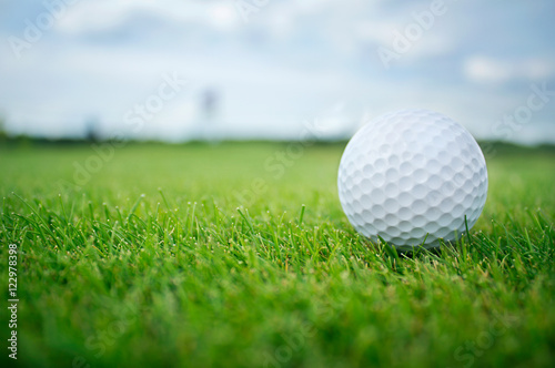 Golf ball in grass