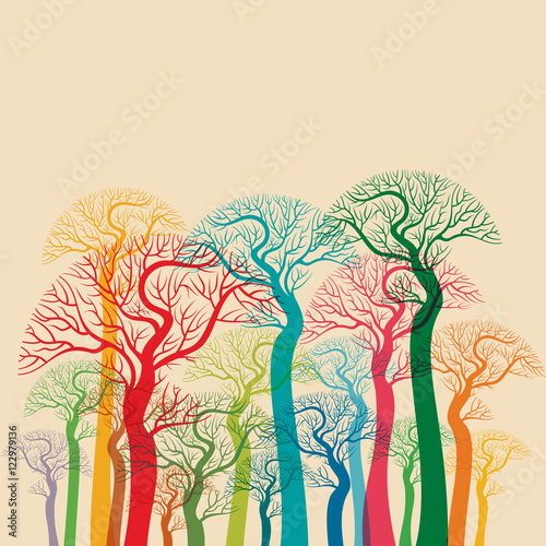 autumn abstract tree forest