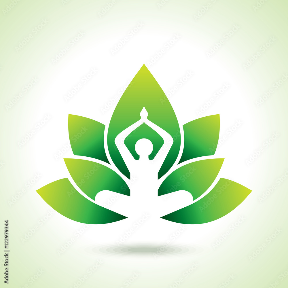 Vector yoga/spa icon.