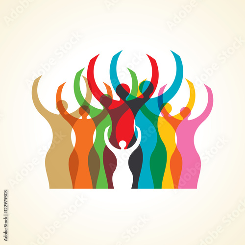 Concept of woman unity.