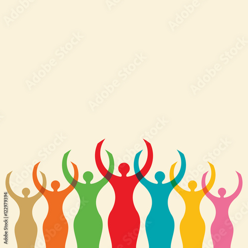 Concept of woman unity.