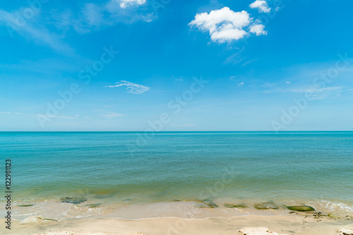 Seascape of Chalathat beach in Songkhla province  Thailand