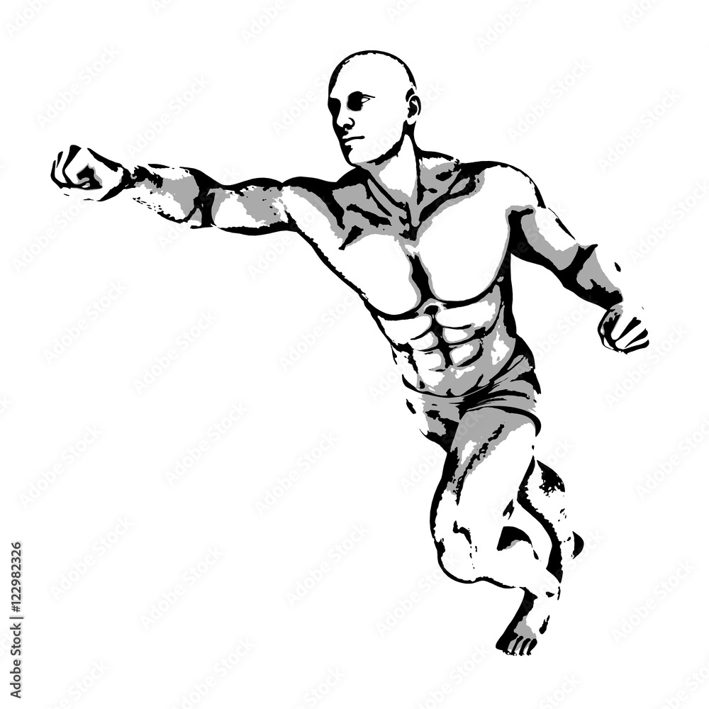 Fototapeta premium Comic Book Hero Pose