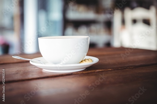 Close-up of coffee cup on a table