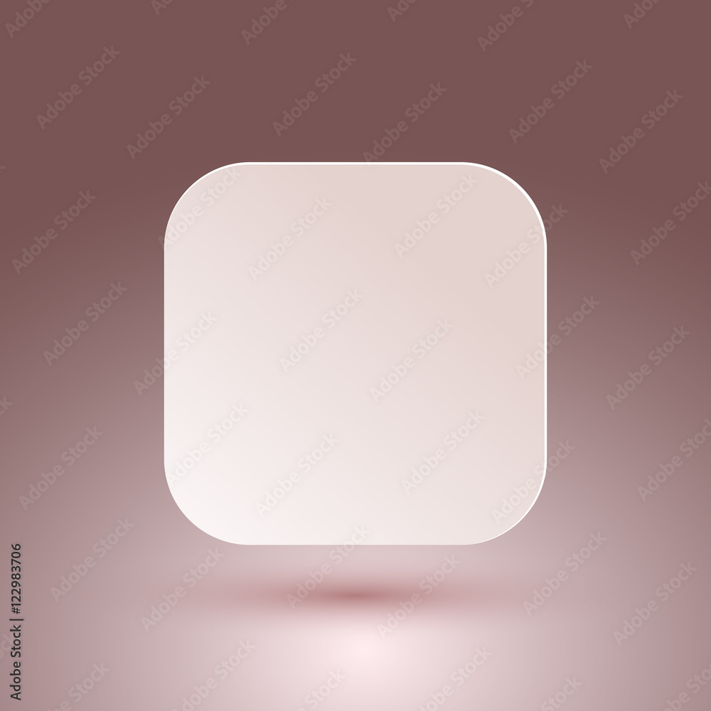 Blank square button. Blank square button.