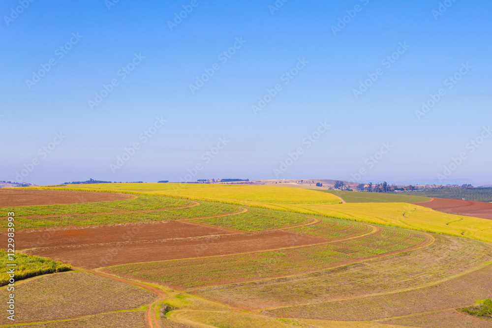 Obraz premium A view of the Valley of a Thousand hills near Durban, South Afri