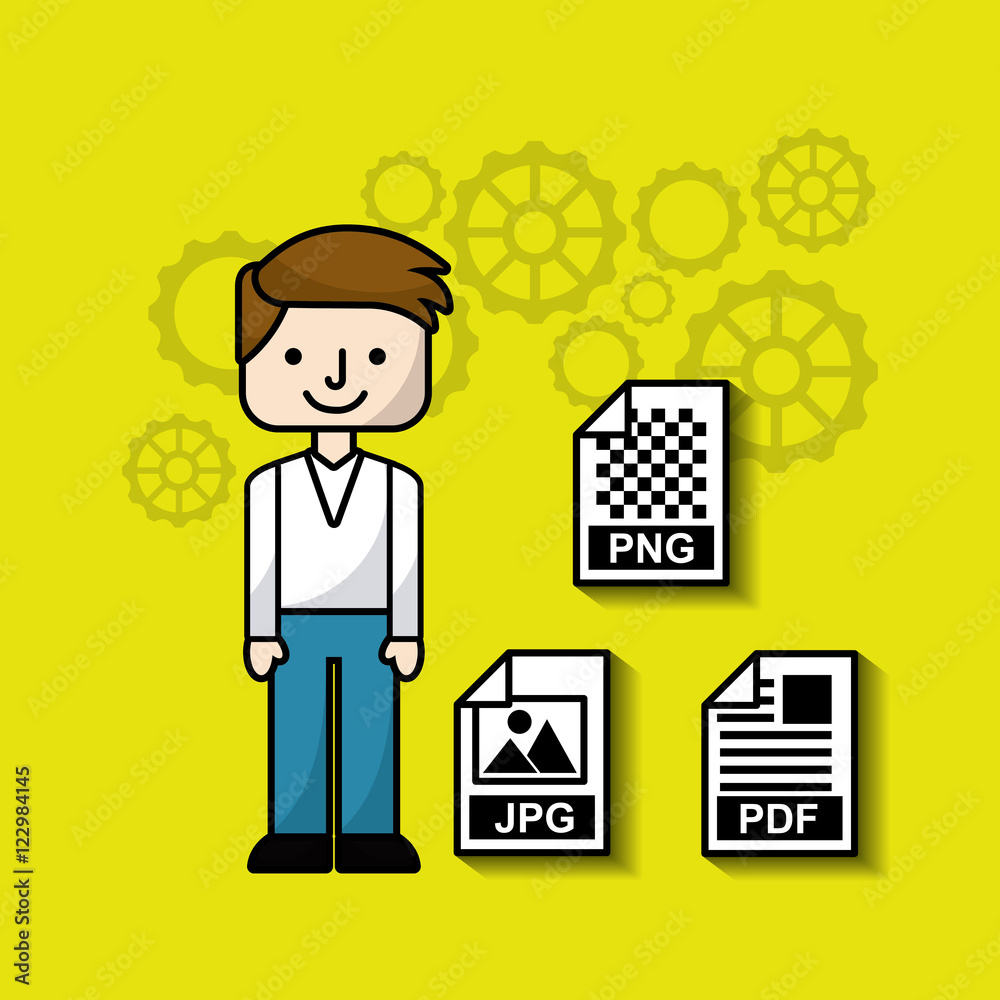 management of electronic formats vector illustration design management of electronic formats vector illustration design