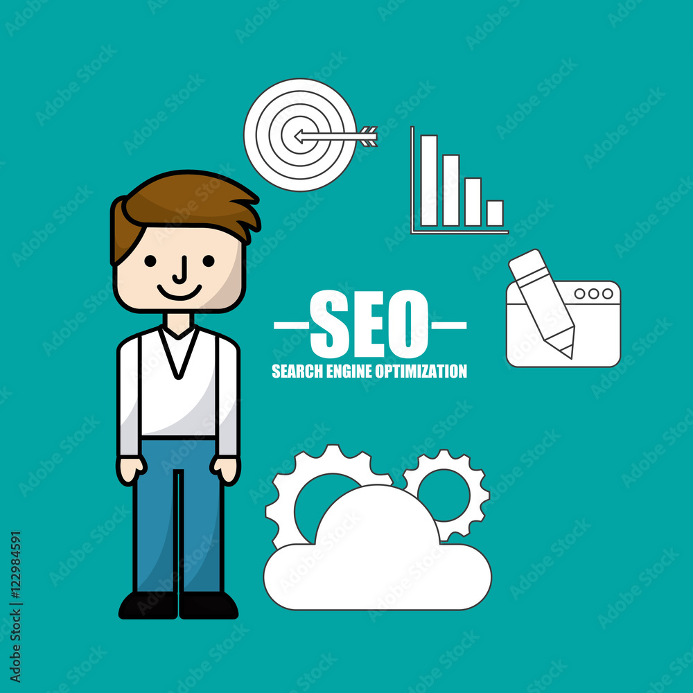 search engine optimization flat icons vector illustration design search engine optimization flat icons vector illustration design
