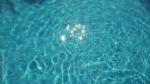 Background of rippled pattern of clean water in swimming pool